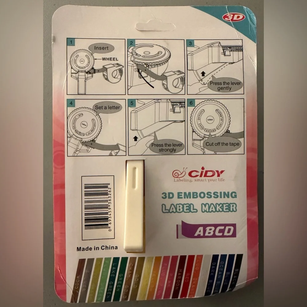 Cidy 3D Embossing Label Maker